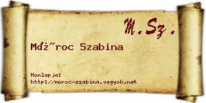 Móroc Szabina névjegykártya